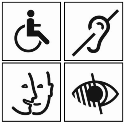 Pictogrammes pour les porteurs d'un handicap